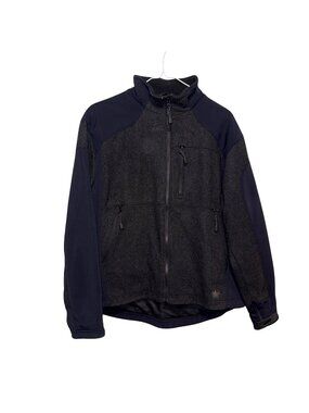 Mobius Mens Medium Gray & Blue Full-Zip Jacket With Mesh Lining
